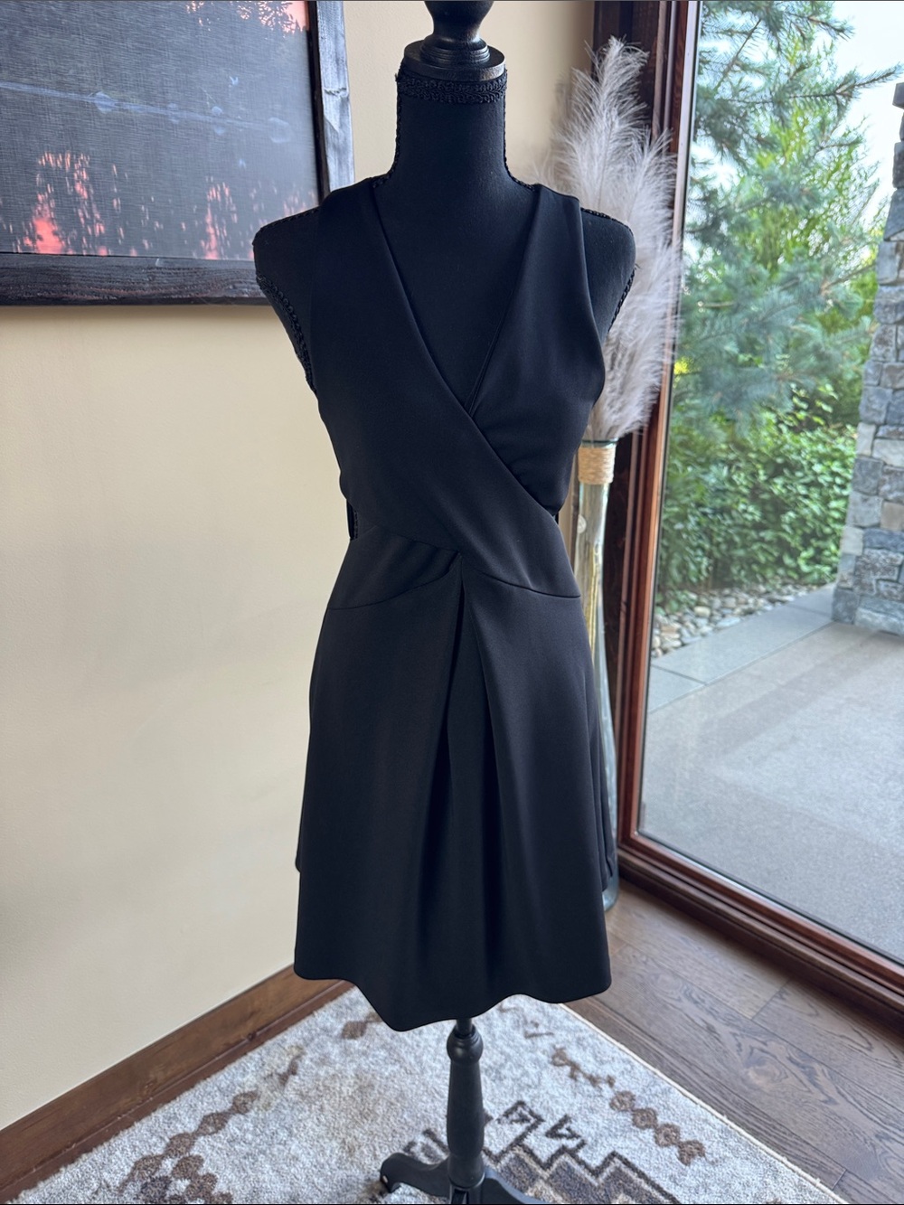 Express Sleeveless Black Wrap-Front Women's Dress sz 6